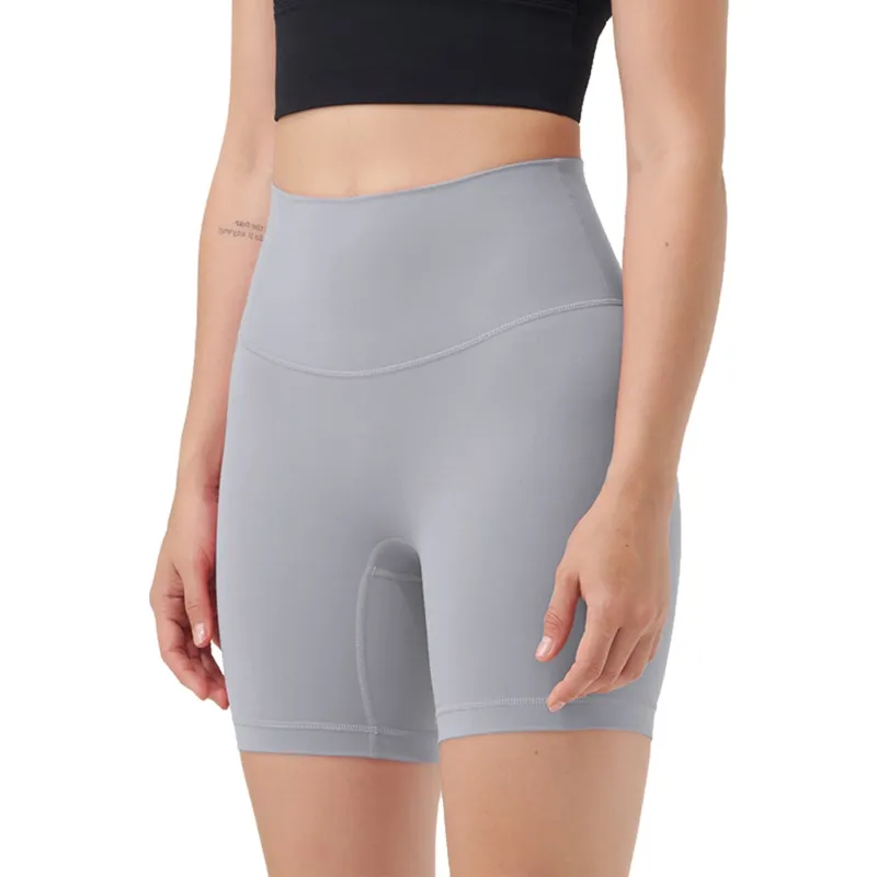 Women\'s High Waist Biker Shorts Tummy Control Pants Athletic Leggings Spandex Booty Shorts with 6.3In Inseam No Front Seam for Workout Yoga Running V made by Zulily