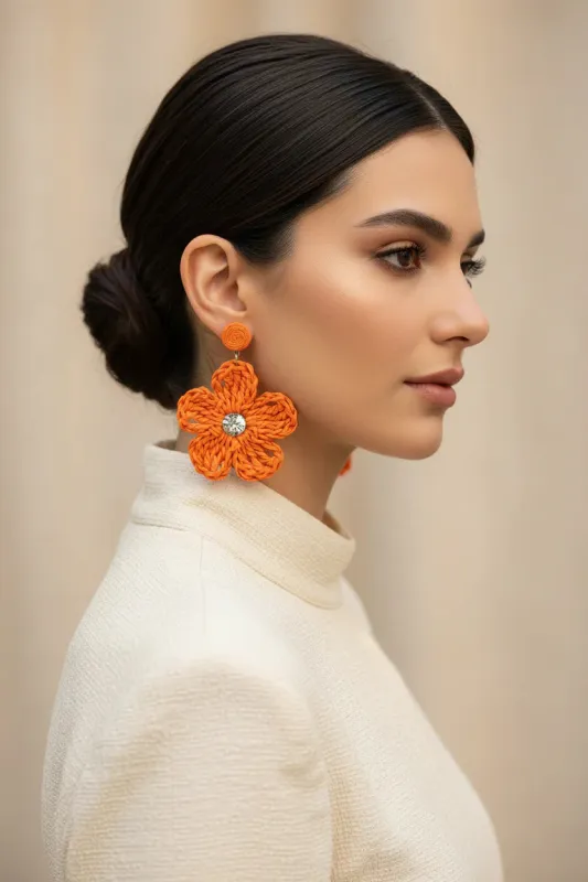 Women’s Handmade Daisy Earrings – Dennis M Crystal Floral Design made by Zulily