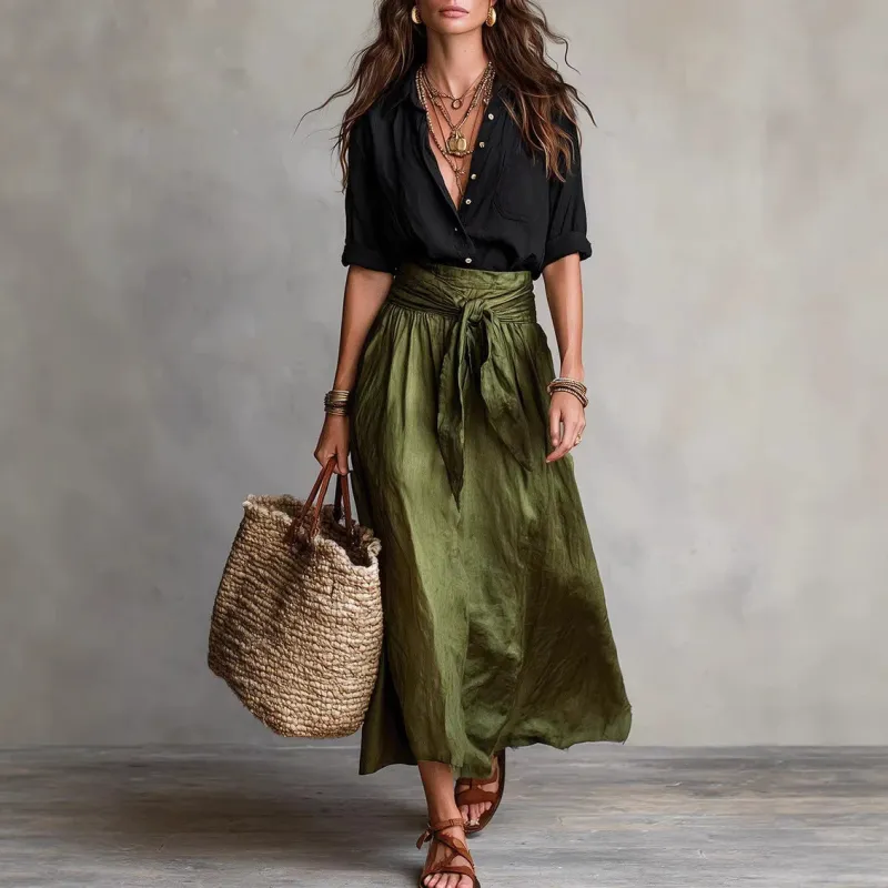 Button-Down Shirt & Straight Skirt Two-Piece Set made by Zulily
