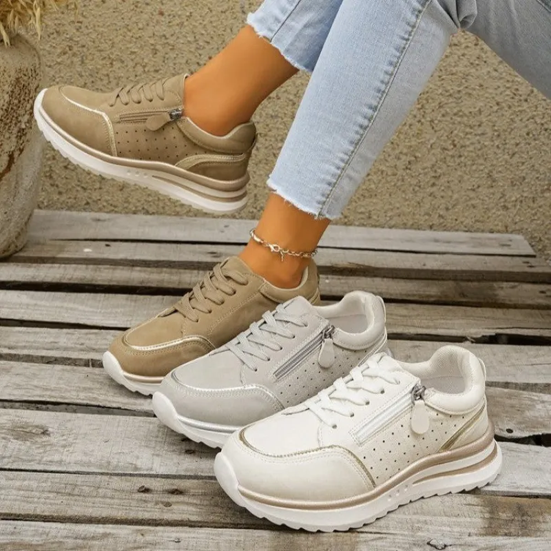 Chunky Heel Side-Zip High-Top Sneaker Boots – 3 Colors EU 36–43 made by Zulily