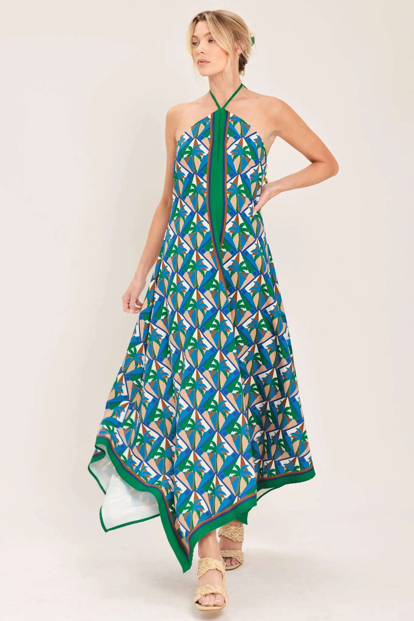Tropical Temptation Halter Woven Midi Dress sold by Zulily product image thumbnail 4