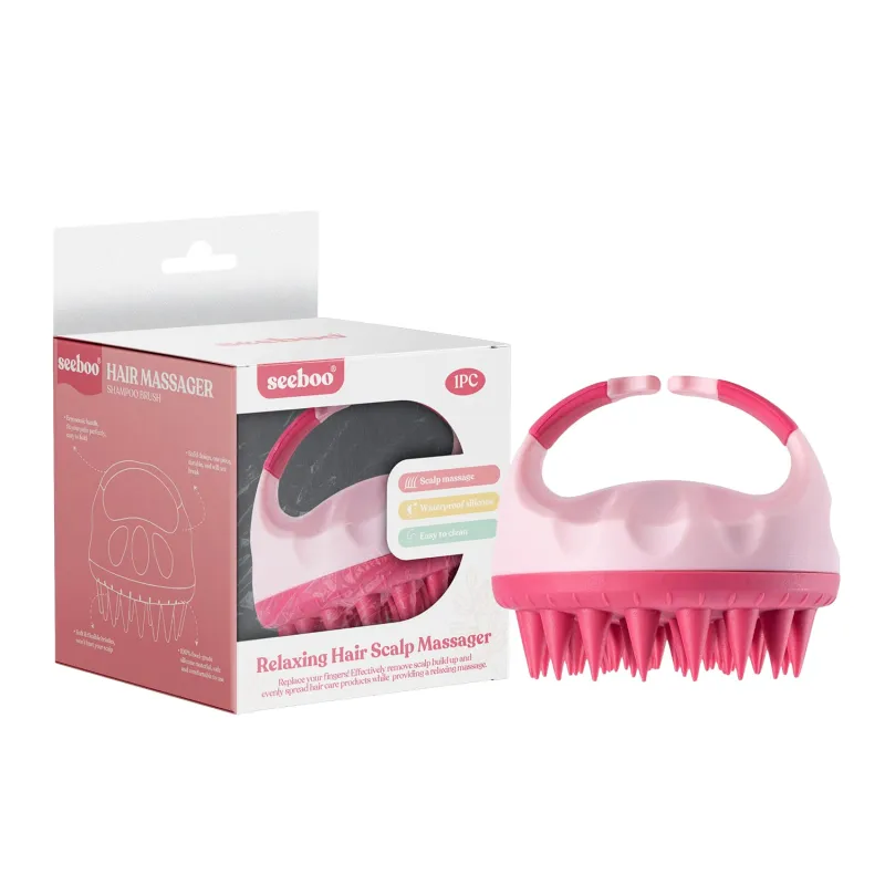 Seeboo Wet And Dry Relaxing Hair Scalp Silicone Massager Brush For Hair Growth made by Zulily