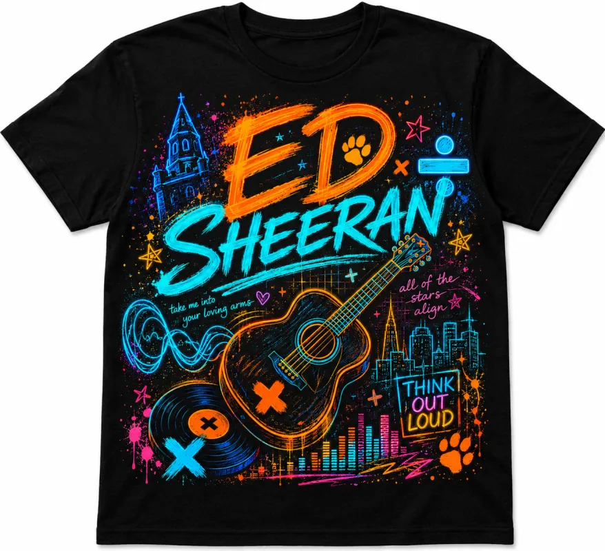 Ed Sheeran Neon Graphic Tee made by Zulily