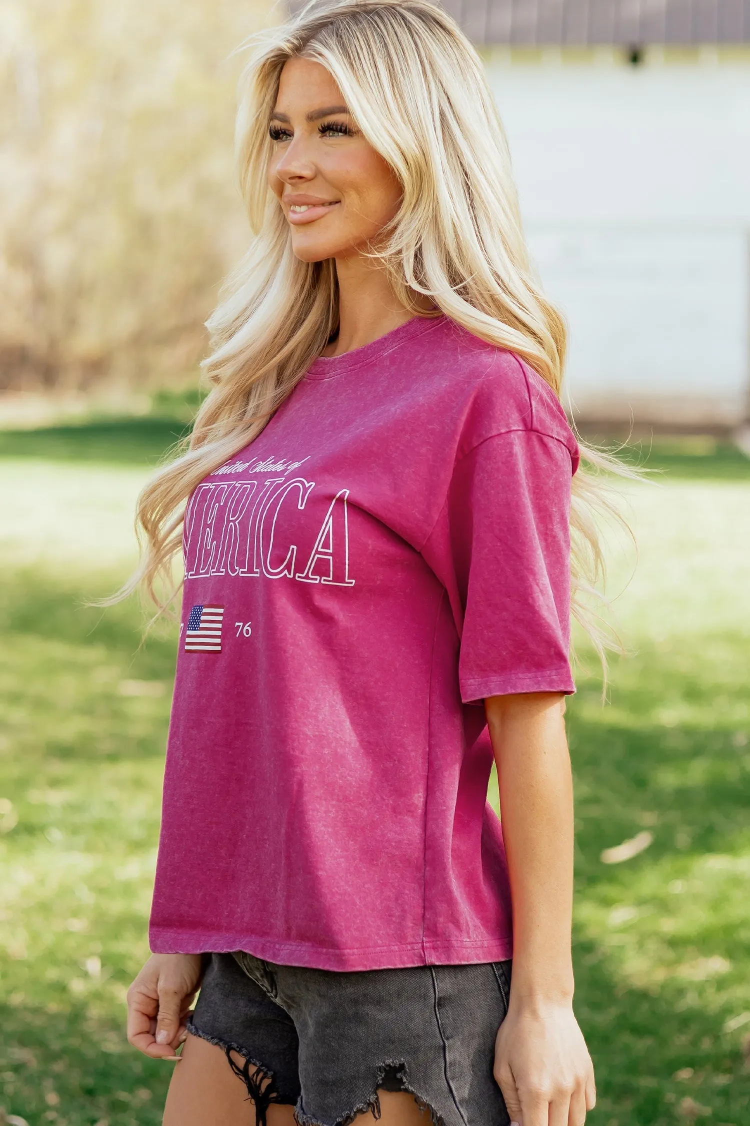 Threaded Pear Emmy Mineral Wash Cotton Tee sold by Zulily product image thumbnail 3