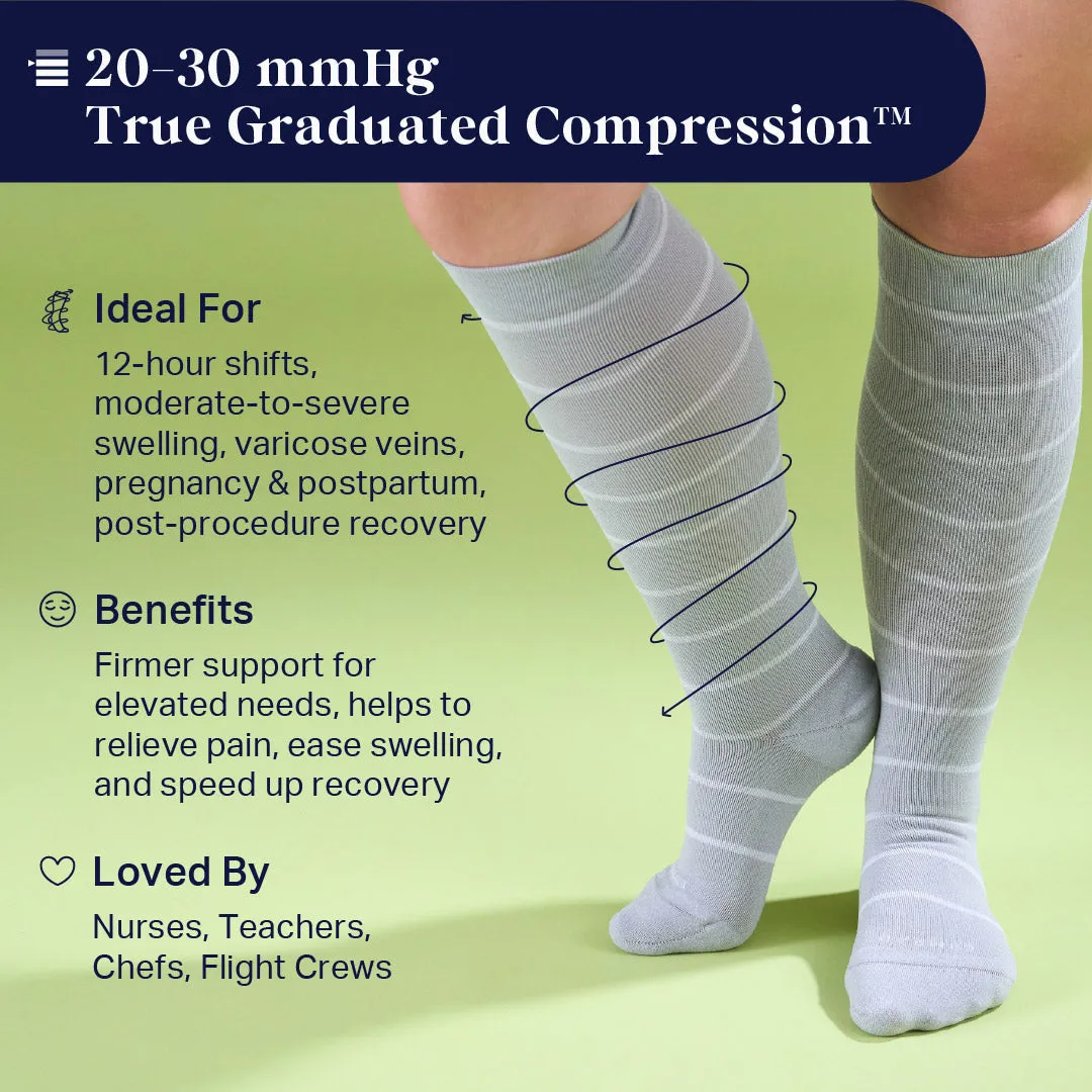 Knee-High Compression Socks - Stripes (20-30 mmHg) sold by Zulily product image thumbnail 4