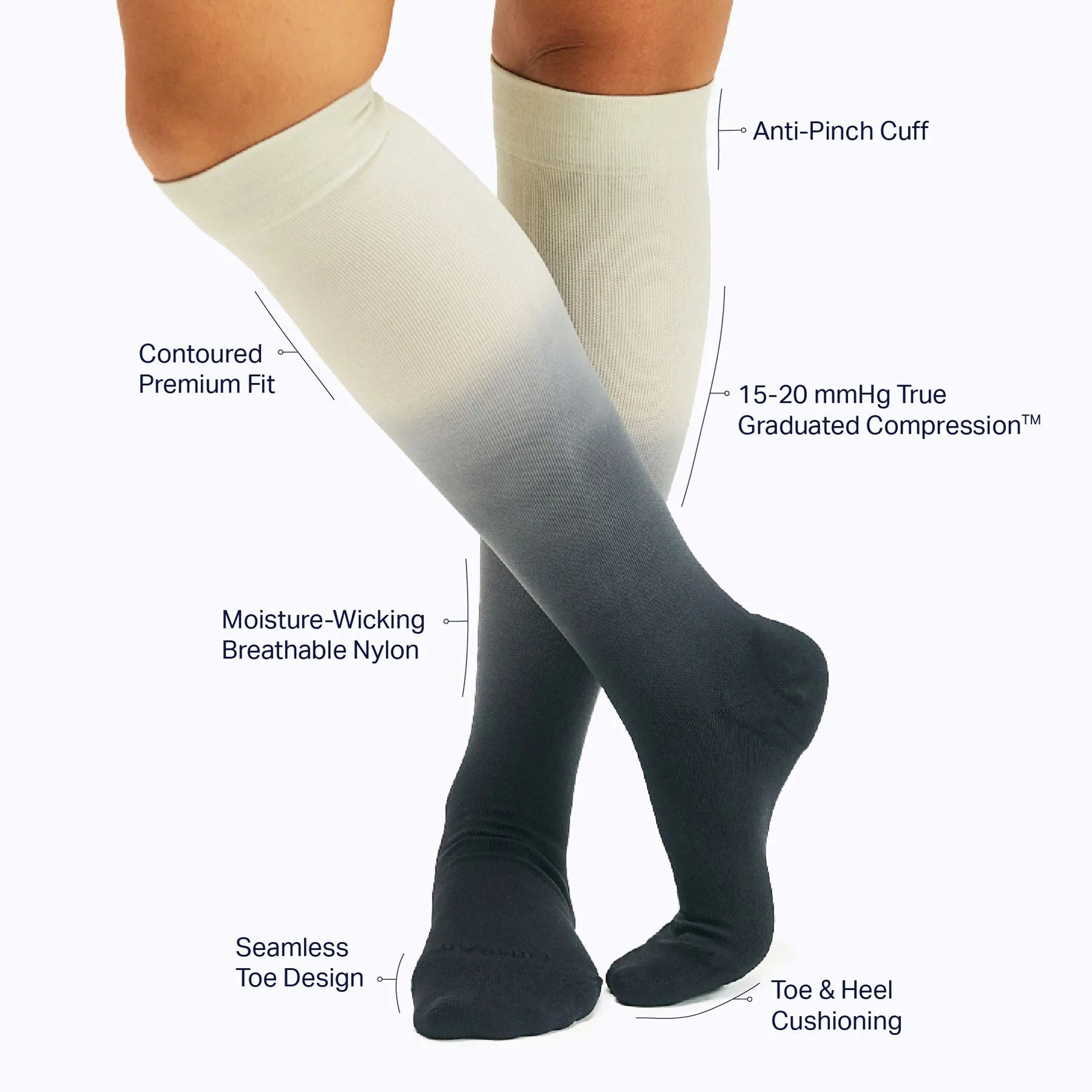 Knee-High Compression Socks - Ombre sold by Zulily product image thumbnail 4
