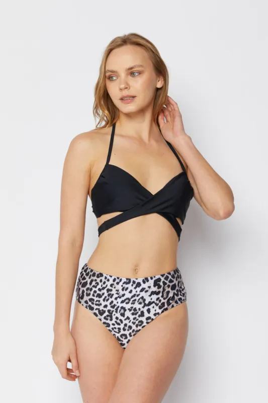 Marina West B2705 Bikini Set (Cat Black) made by Zulily