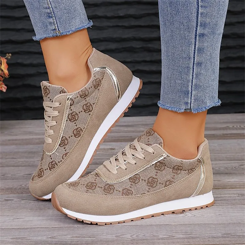Floral Print Lace-Up Sneakers – Comfortable Canvas Shoes made by Zulily