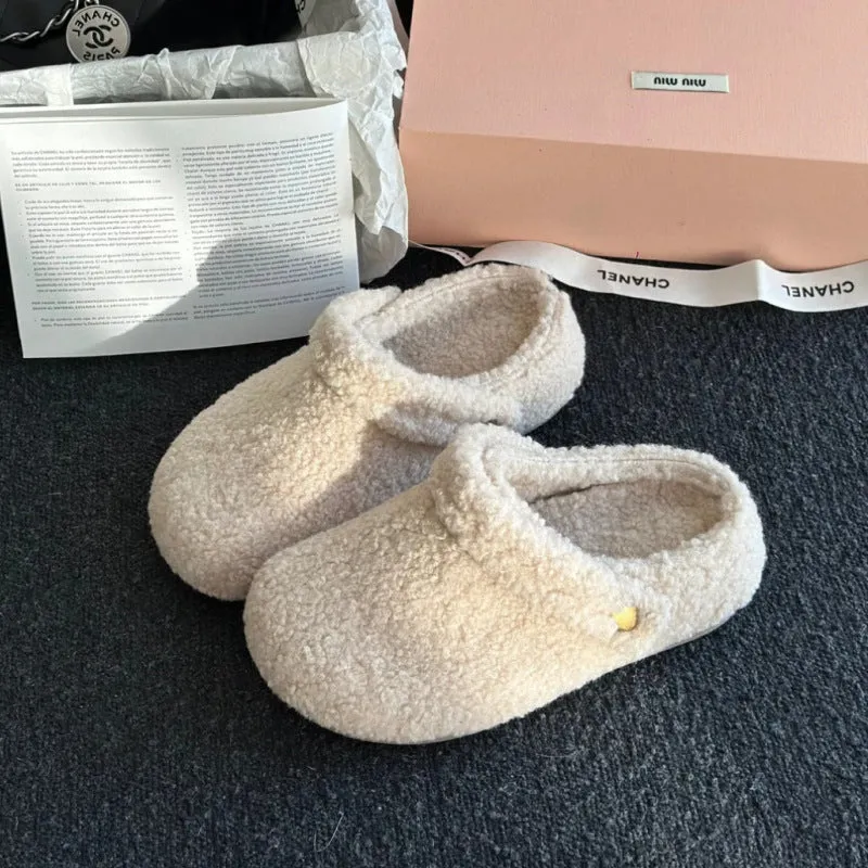 🩴 Women’s Closed-Toe Fleece-Lined Thickened Two-Way Wear Slippers made by Zulily