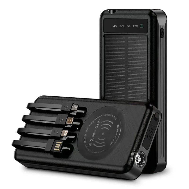Alpha Digital - Outdoor Power Bank- 10,000mAh with Solar Panel & Wireless Charging made by Zulily