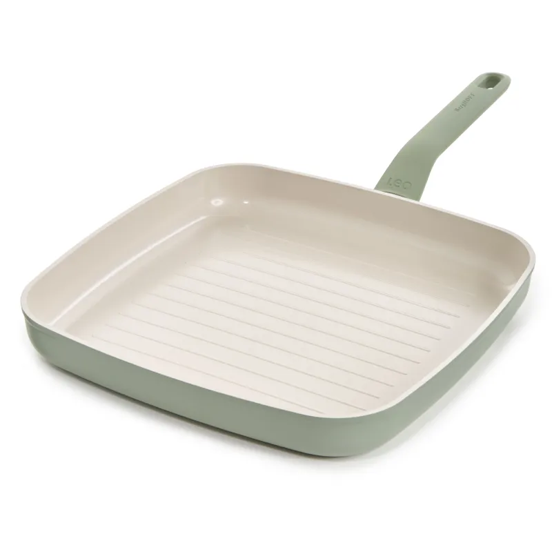BergHOFF Balance Nonstick Ceramic Grill Pan 11", Recycled Aluminum, Sage made by Zulily