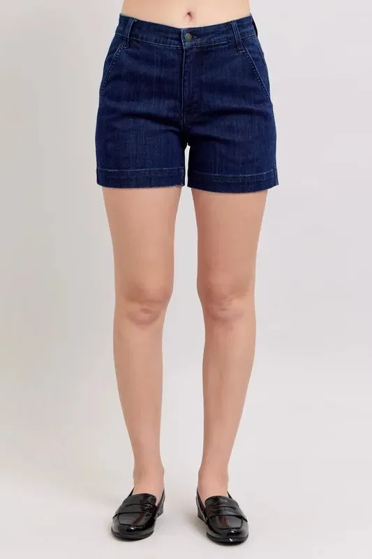 Judy Blue Full Size High Waist Denim Shorts Plus Size made by Zulily