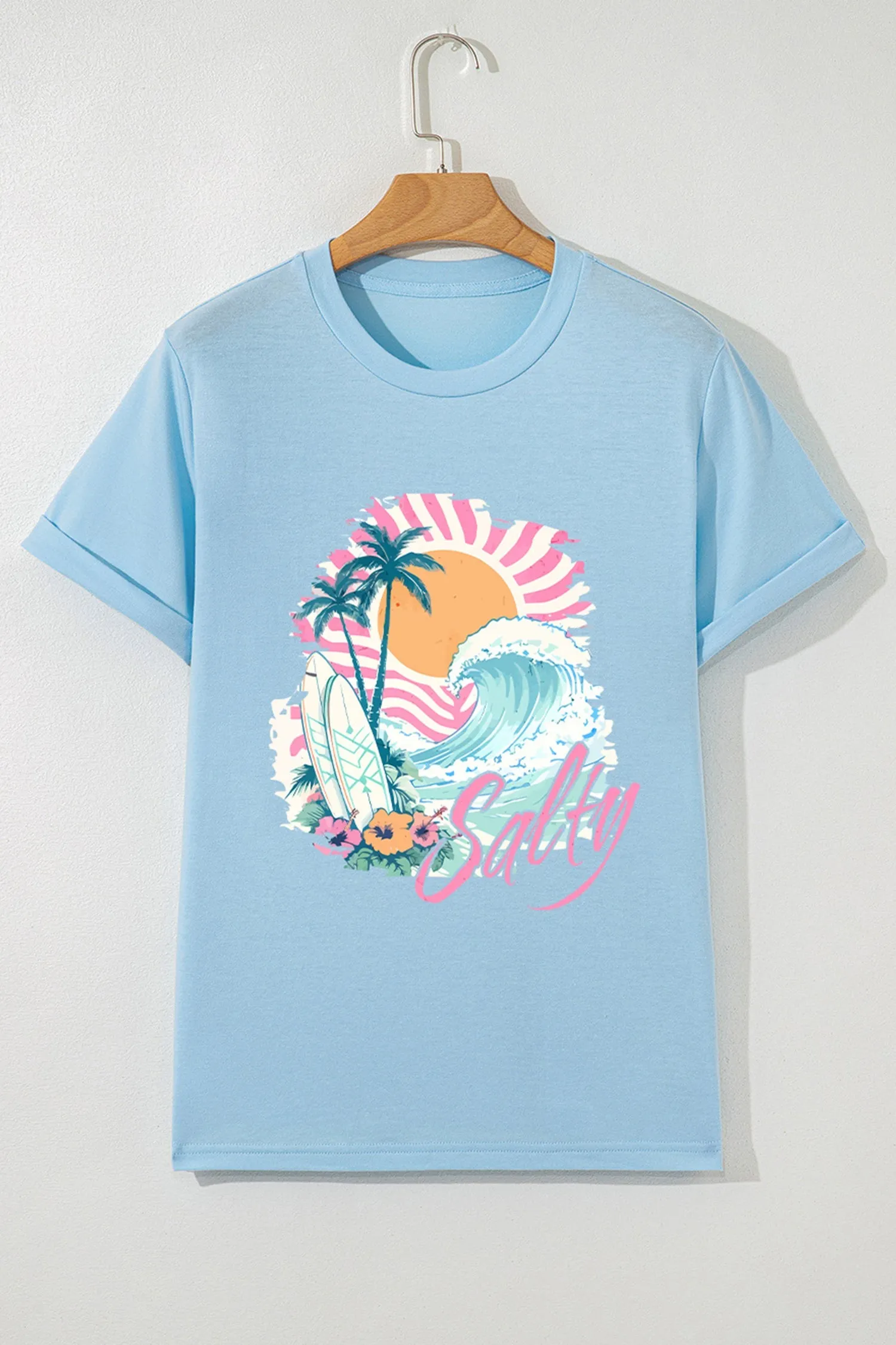 Light Blue Salty Beach Resort Vacation Surf Graphic Tee sold by Zulily product image thumbnail 4