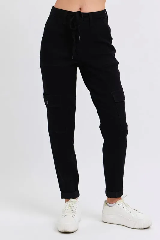 Judy Blue Full Size High Waist Cargo Cuffed Jogger Plus Size sold by Zulily