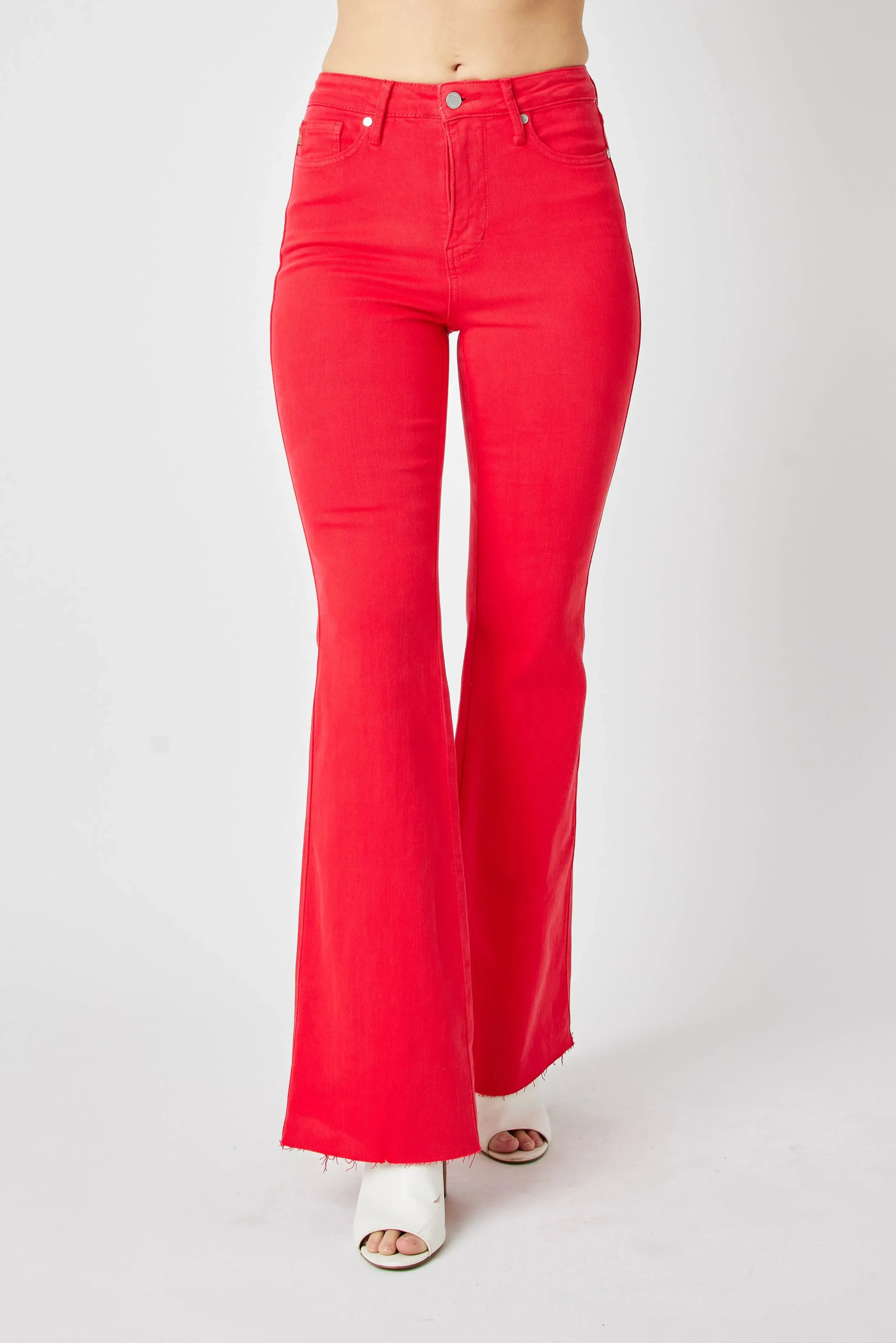 Judy Blue Full Size Hw Tummy Control Garment Dyed Flare Jeans Plus Size sold by Zulily product image thumbnail 2
