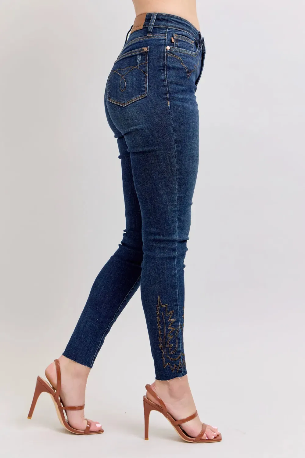 Judy Blue Full Size Embroidered High Rise Skinny Jeans Plus Size sold by Zulily product image thumbnail 3