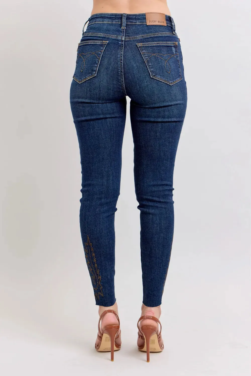 Judy Blue Full Size Embroidered High Rise Skinny Jeans Plus Size sold by Zulily product image thumbnail 4