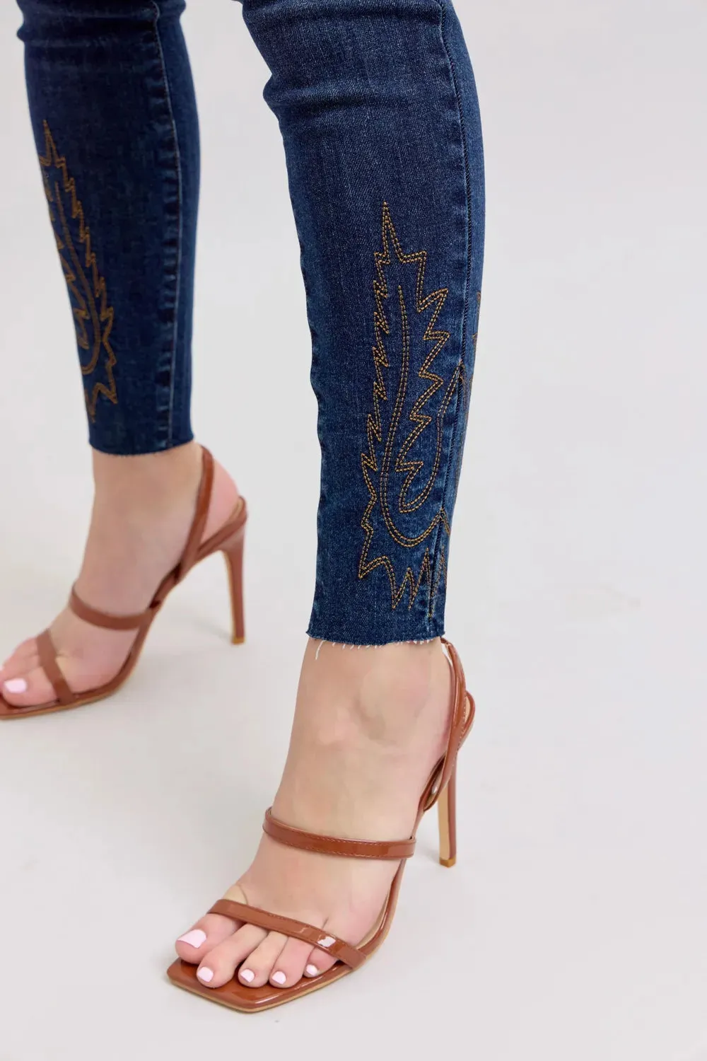 Judy Blue Full Size Embroidered High Rise Skinny Jeans Plus Size sold by Zulily product image thumbnail 5