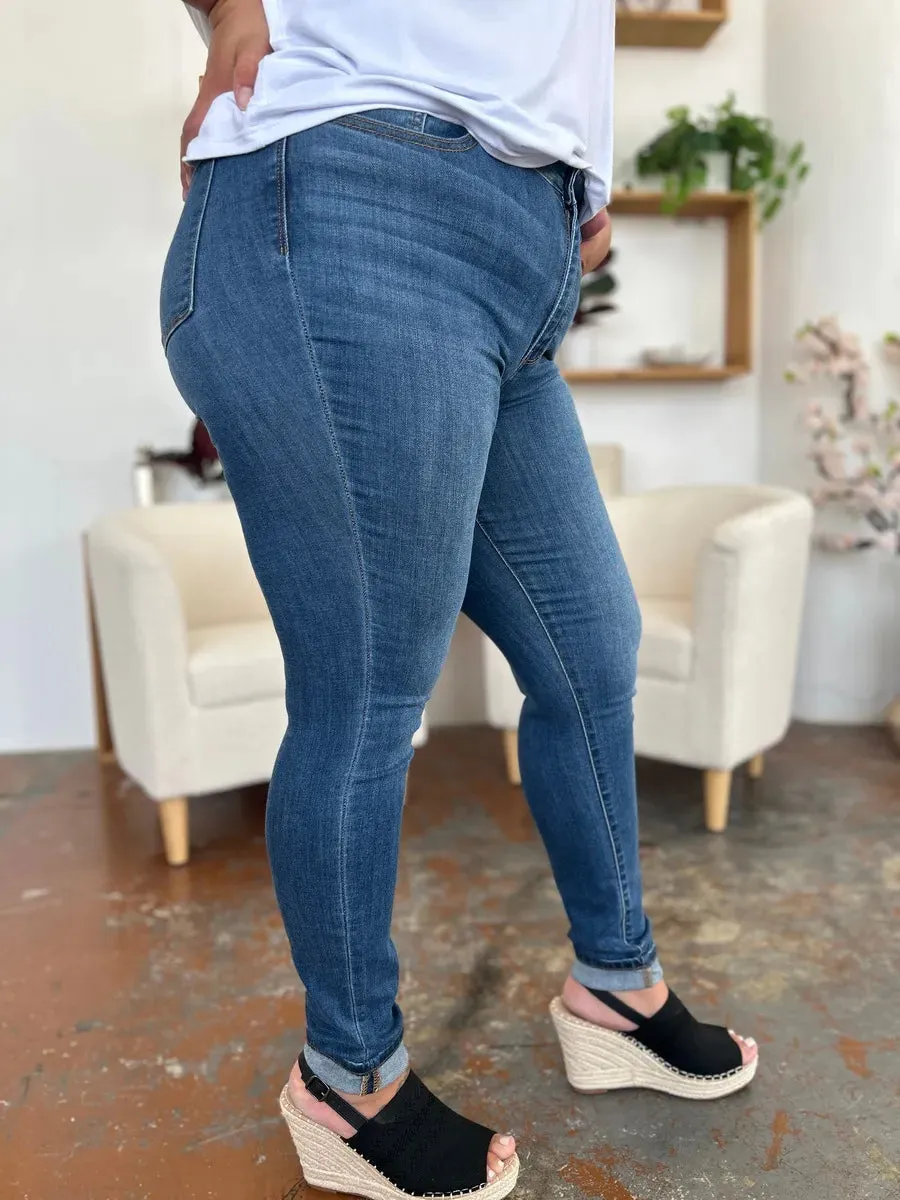 Judy Blue Full Size Cuffed Hem Skinny Jeans sold by Zulily product image thumbnail 5