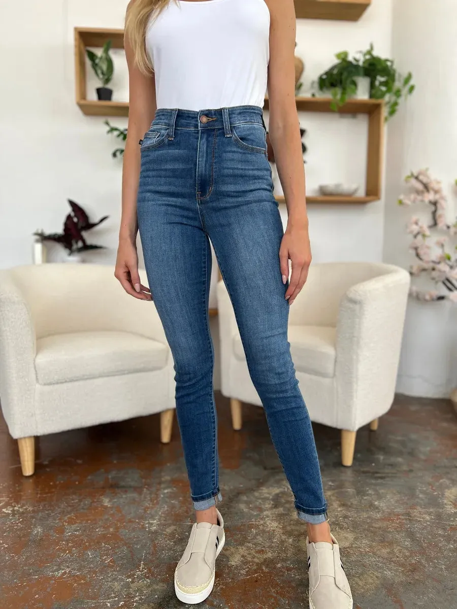 Judy Blue Full Size Cuffed Hem Skinny Jeans sold by Zulily product image thumbnail 2