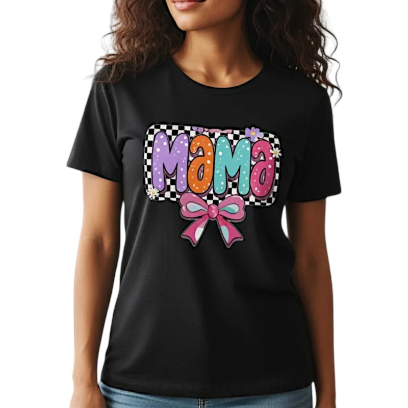 Womens Coquette Mama Shirt Cute Bow Graphic Mothers Day Gift Tee made by Zulily