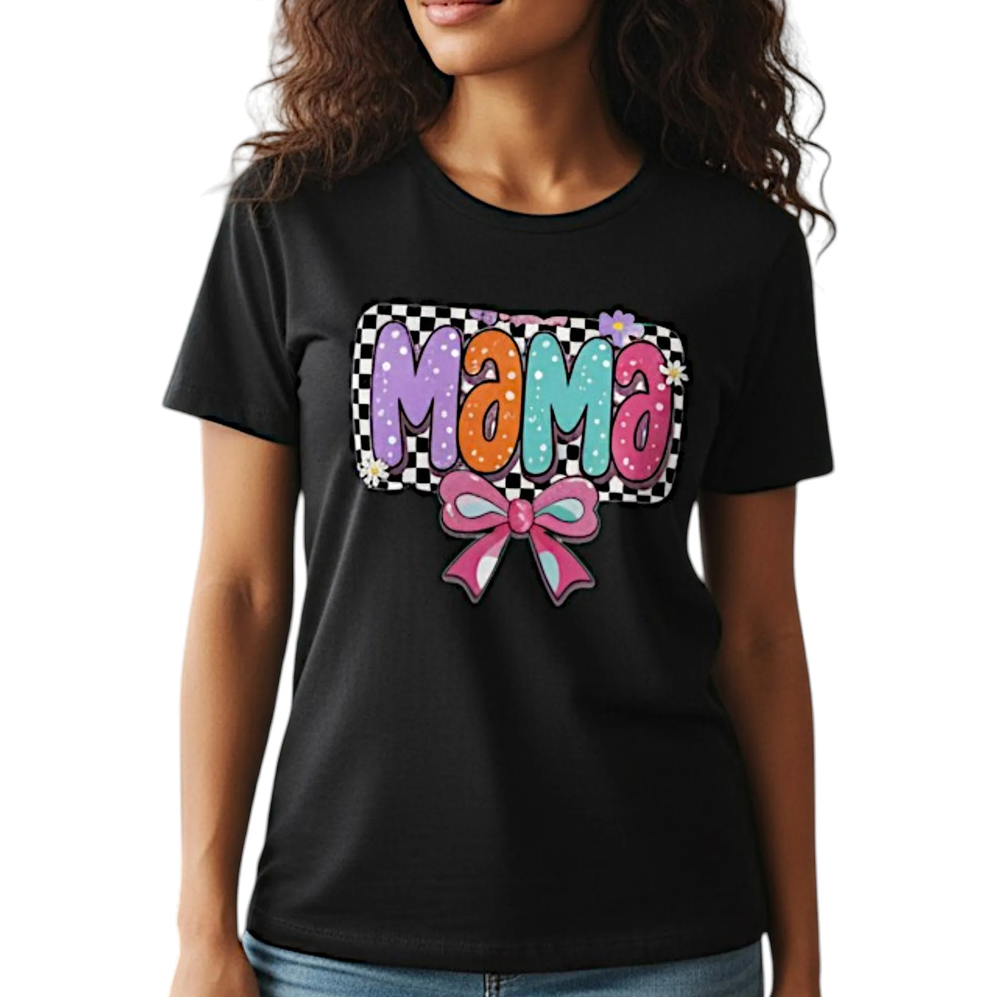 Womens Coquette Mama Shirt Cute Bow Graphic Mothers Day Gift Tee sold by Zulily