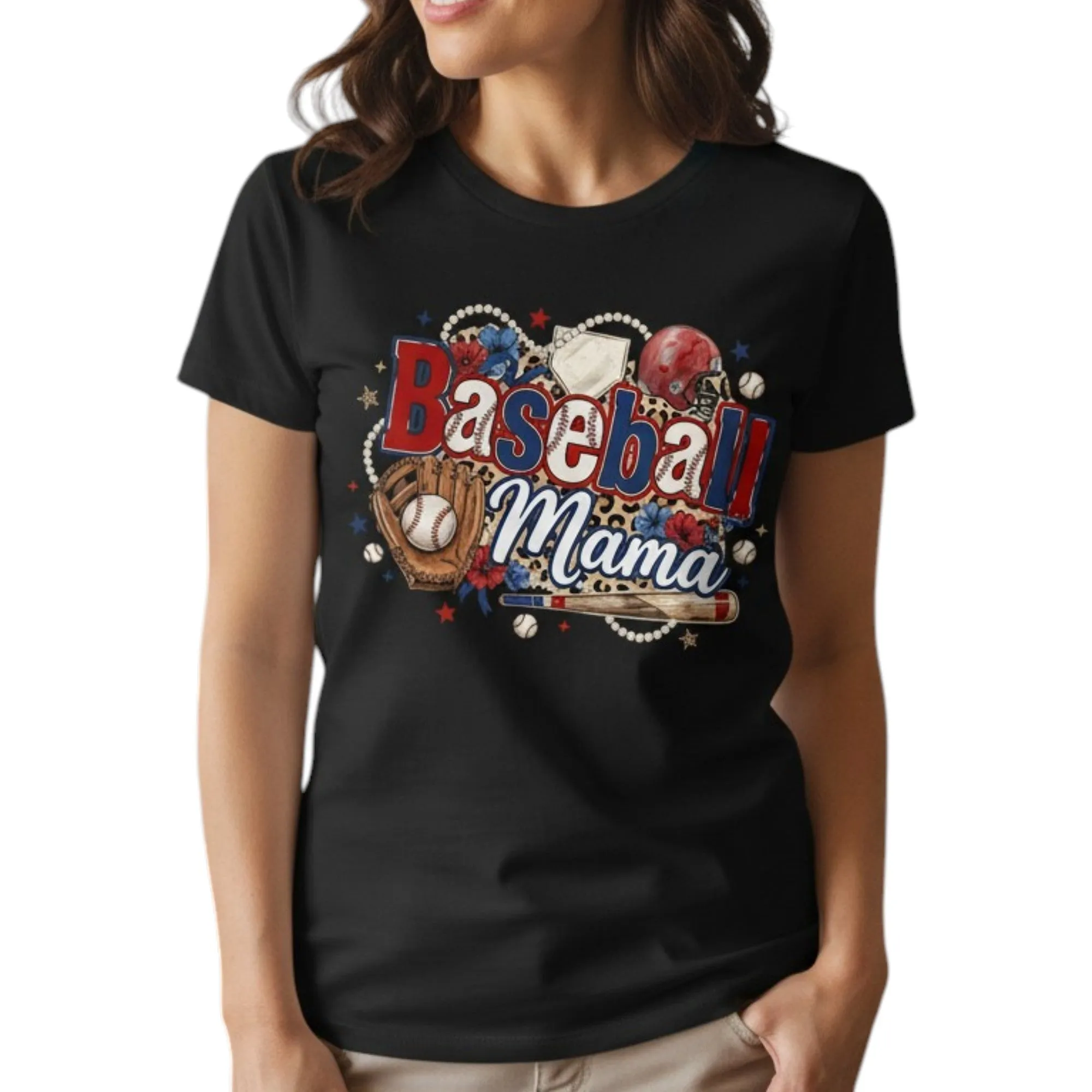 Baseball Mama T-Shirt 100% Cotton Sports Mom Mothers Day Gift sold by Zulily