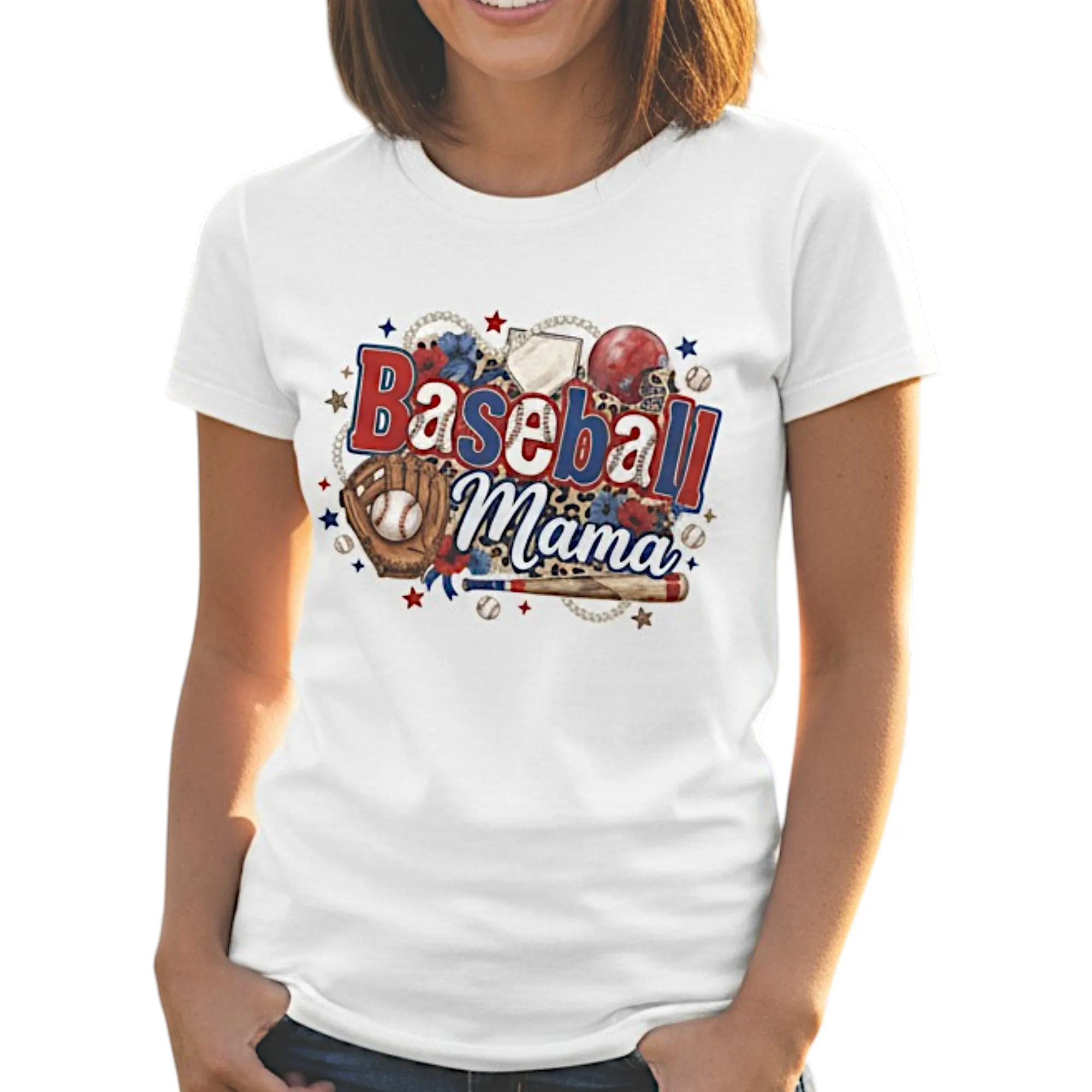 Baseball Mama T-Shirt 100% Cotton Sports Mom Mothers Day Gift sold by Zulily product image thumbnail 3