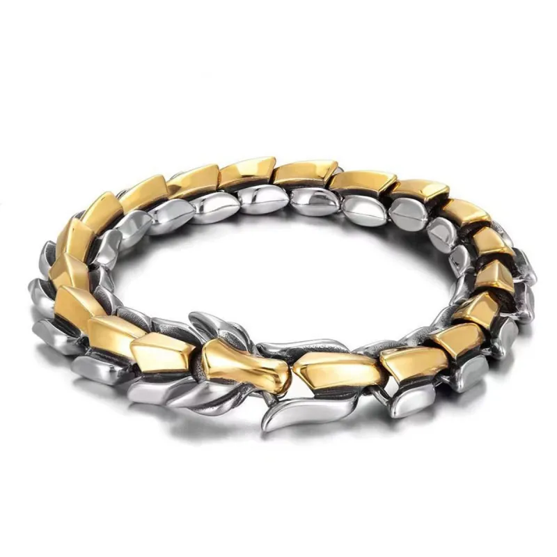 Men’s Dragon Bracelet with High-Quality Alloy and Brave Motif made by Zulily