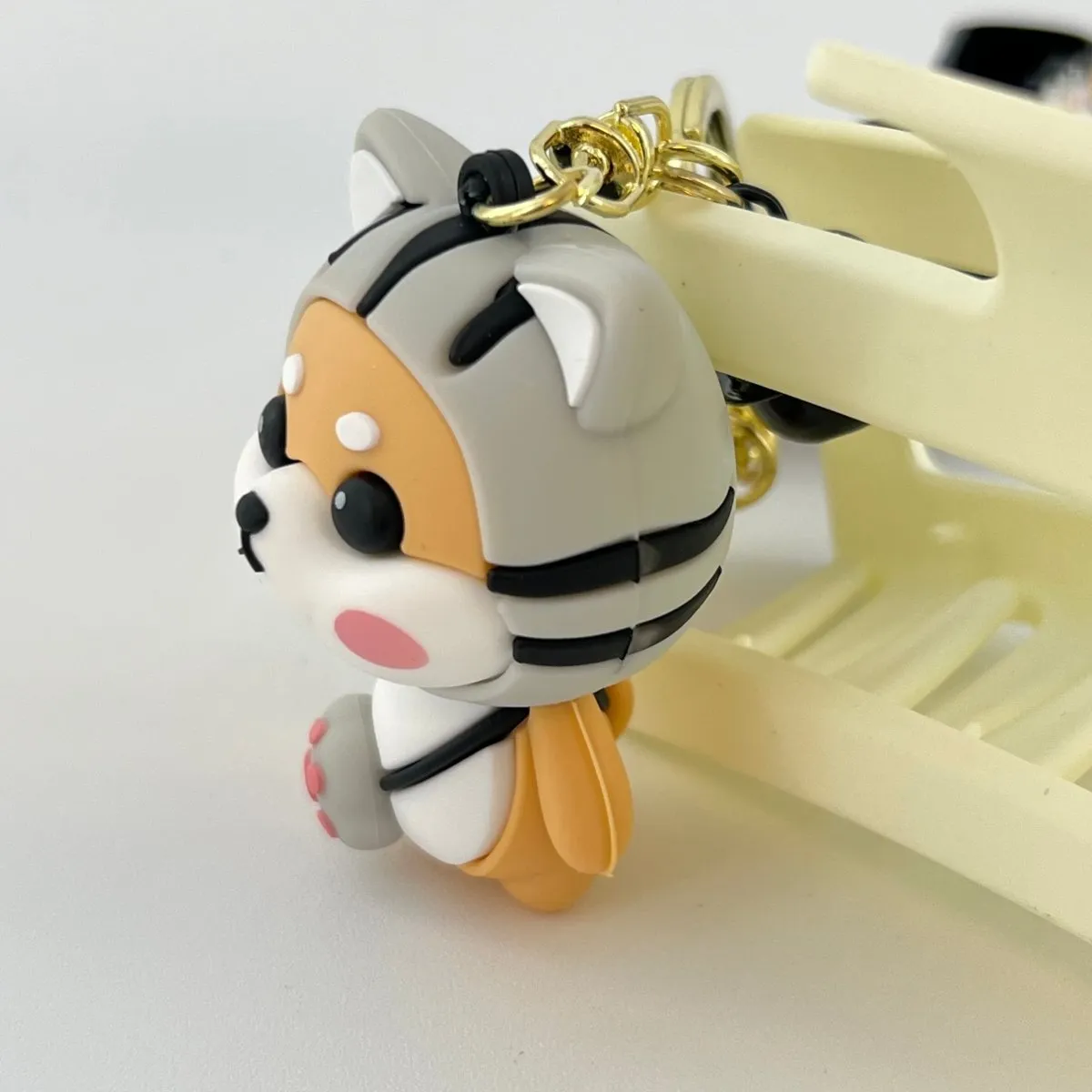 Cute Shiba Inu Keychain with Black Cat Design for Women sold by Zulily product image thumbnail 3
