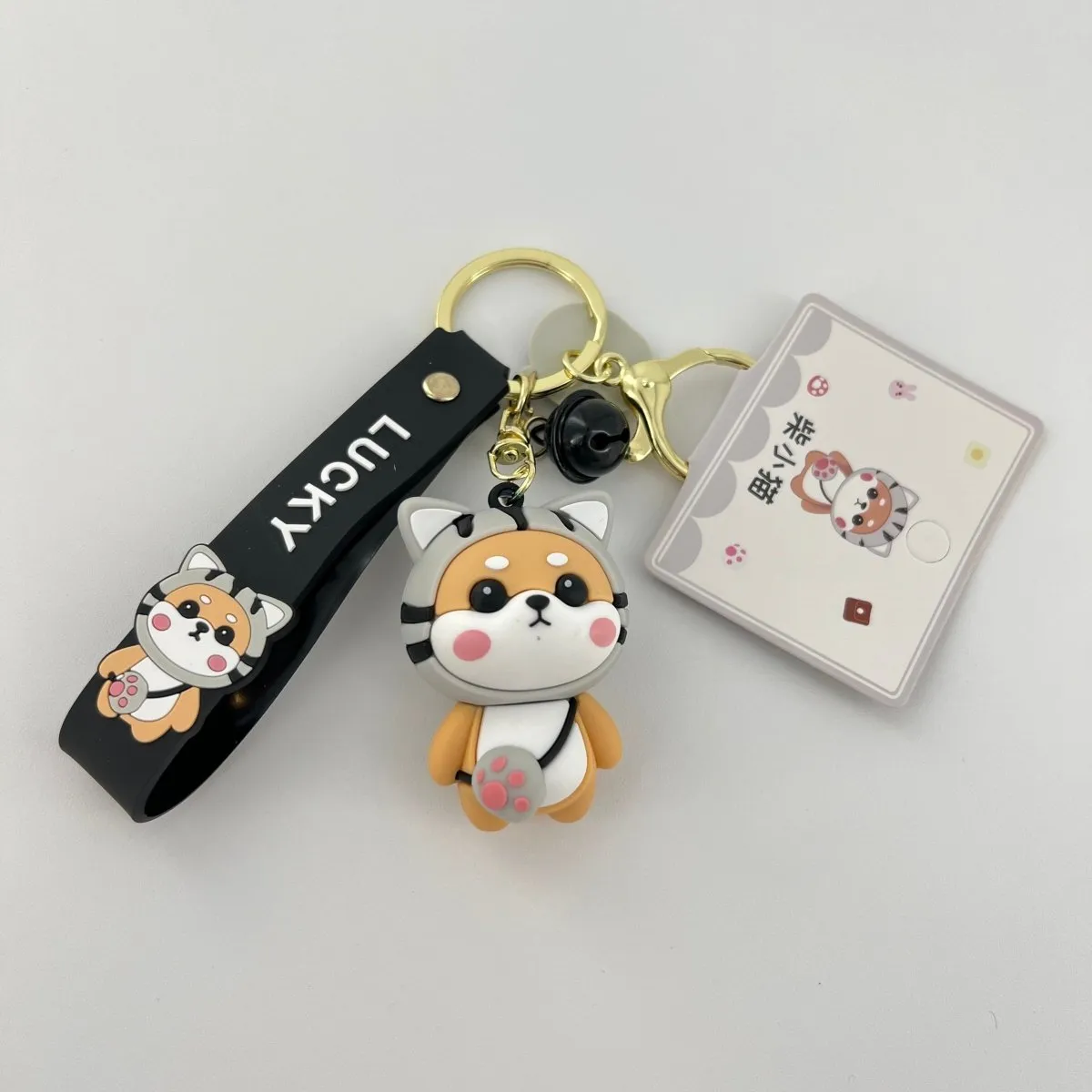 Cute Shiba Inu Keychain with Black Cat Design for Women sold by Zulily product image thumbnail 4