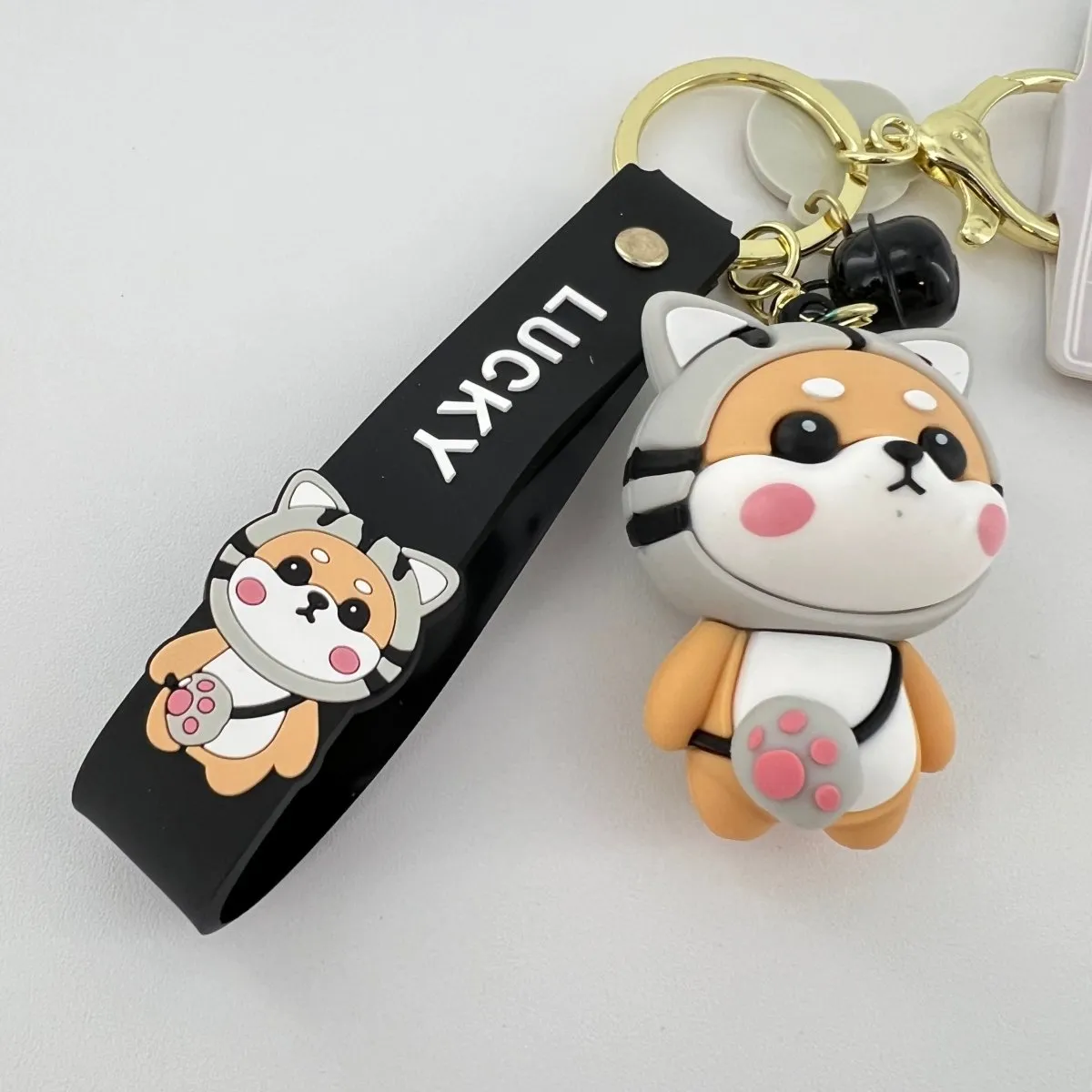 Cute Shiba Inu Keychain with Black Cat Design for Women sold by Zulily product image thumbnail 5