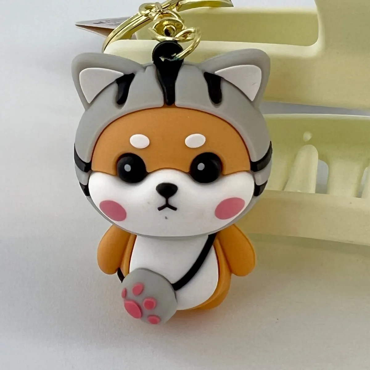 Cute Shiba Inu Keychain with Black Cat Design for Women sold by Zulily product image thumbnail 2