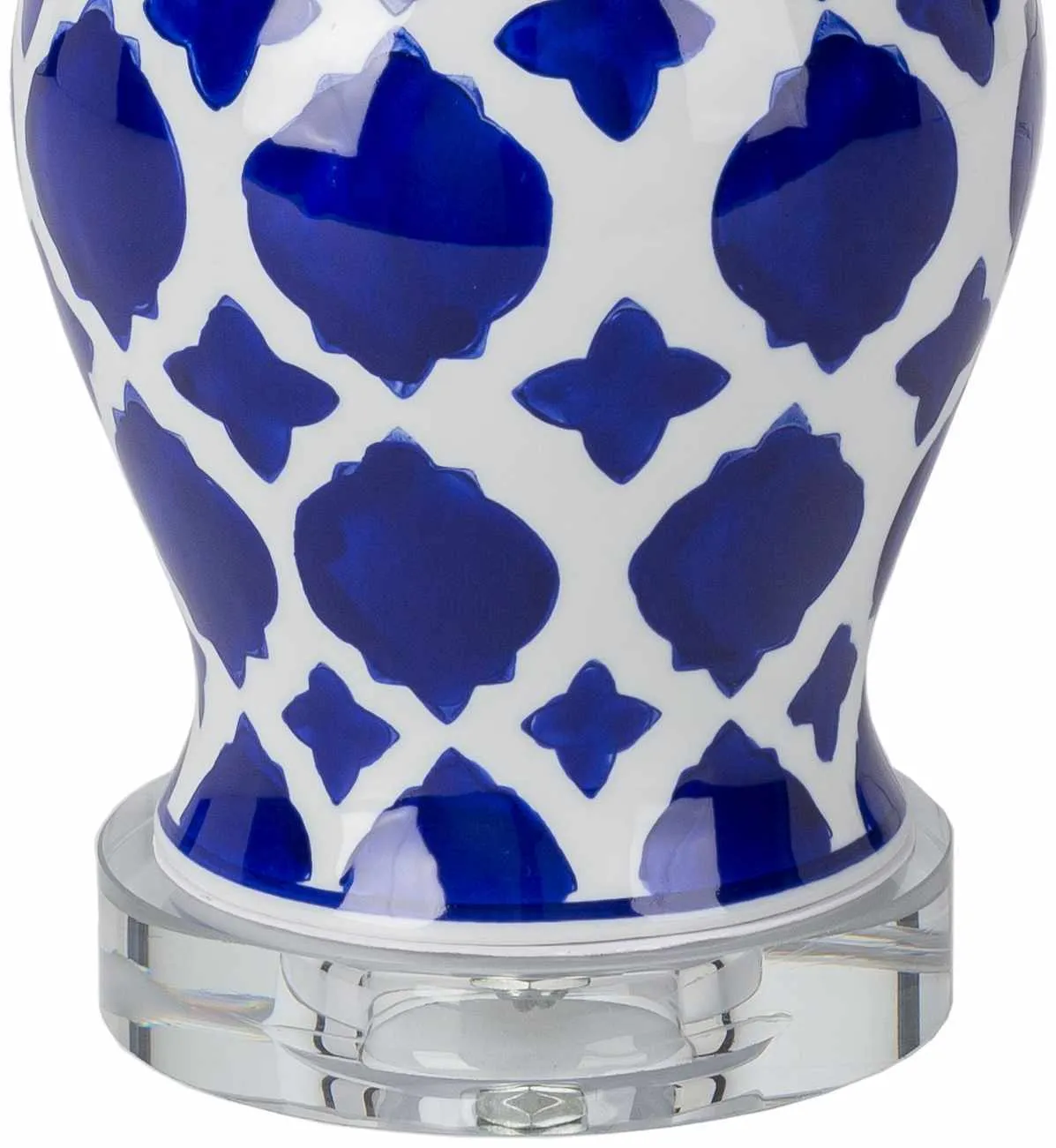 Pangian White & Blue Patterned Ceramic Table Lamp sold by Zulily product image thumbnail 3