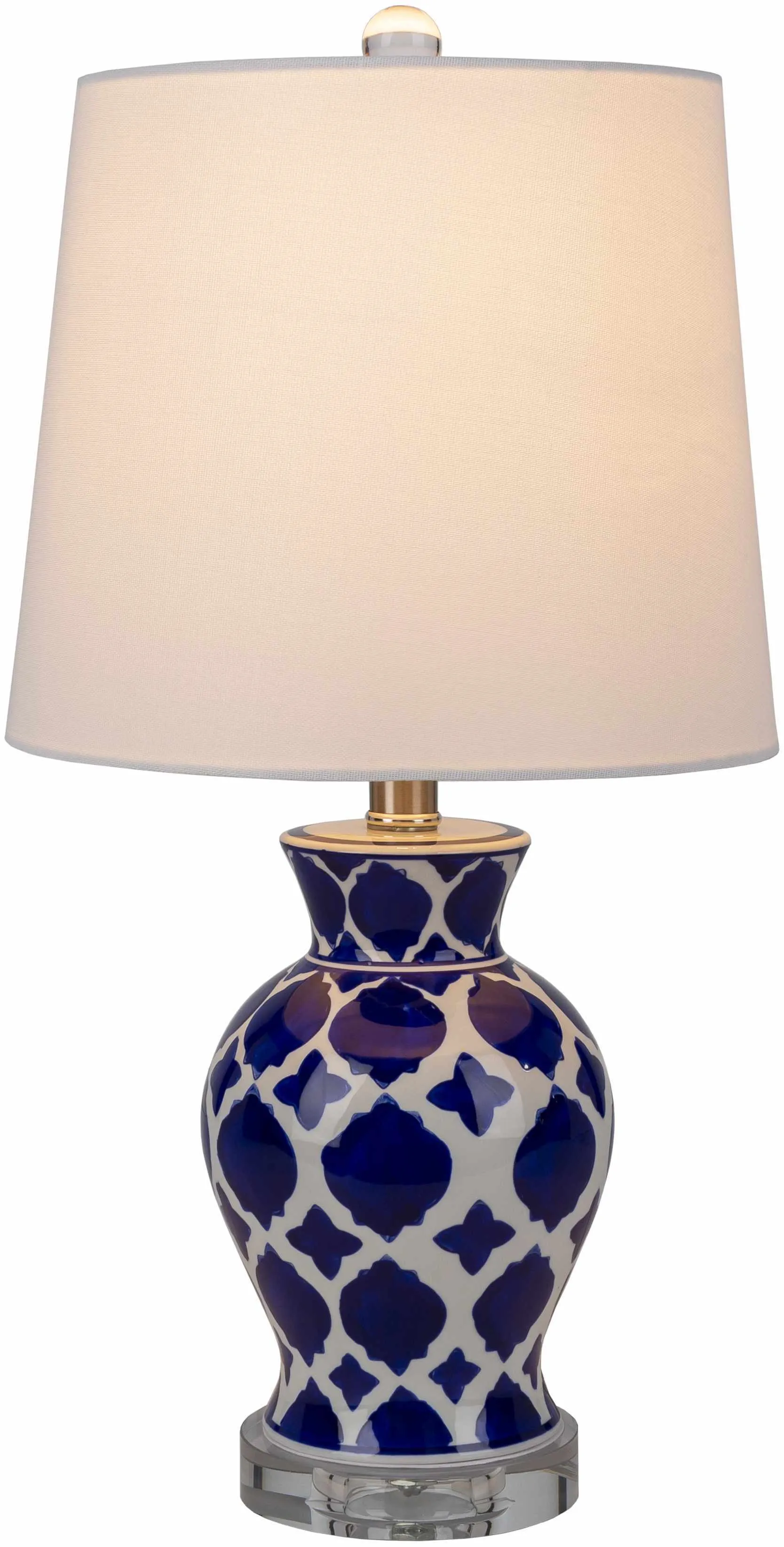Pangian White & Blue Patterned Ceramic Table Lamp sold by Zulily product image thumbnail 2