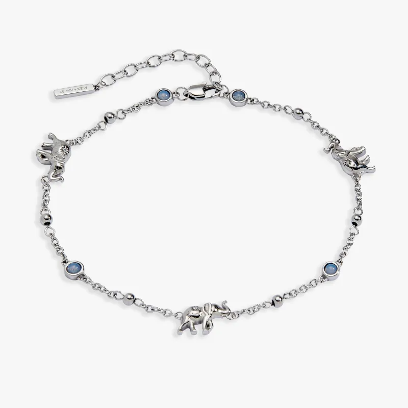 Elephant Inline Charm Anklet made by Alex and Ani