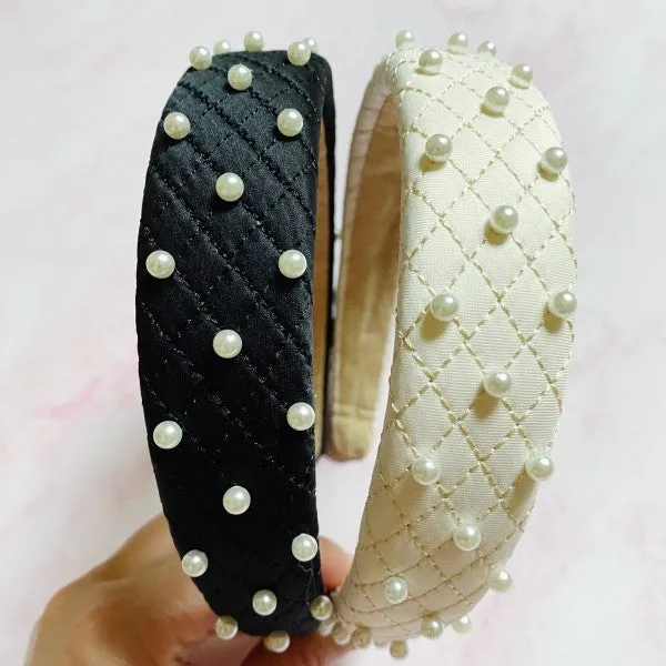 Quilted Elegance Pearl Headband sold by Zulily product image thumbnail 4