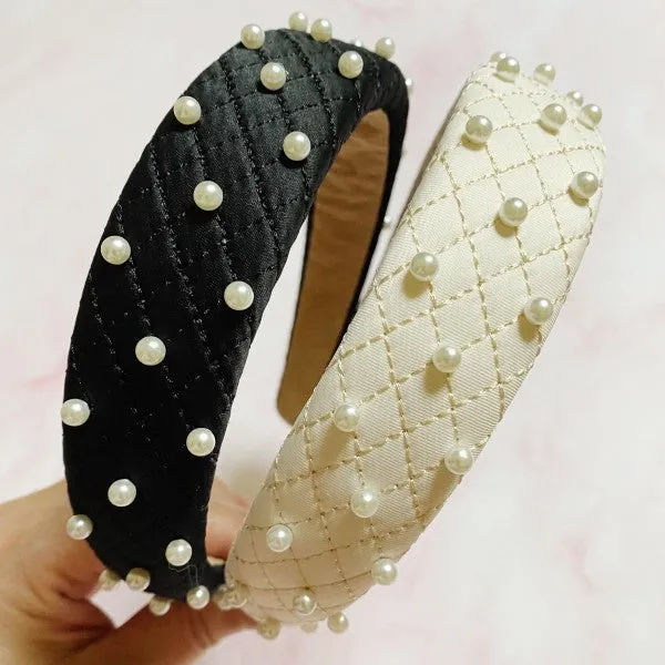 Quilted Elegance Pearl Headband sold by Zulily