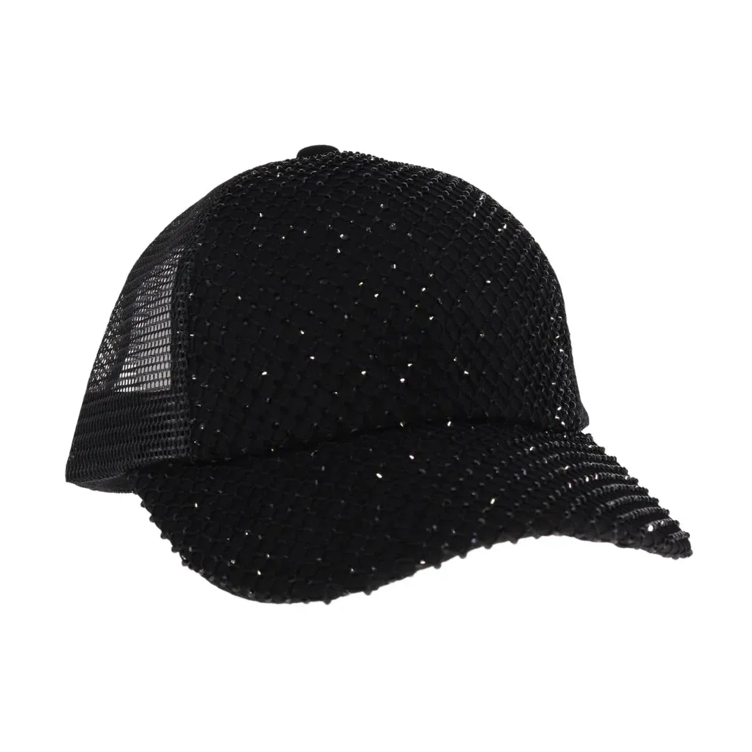 Rhinestone Adorned C.C Ball Cap - Black sold by Zulily