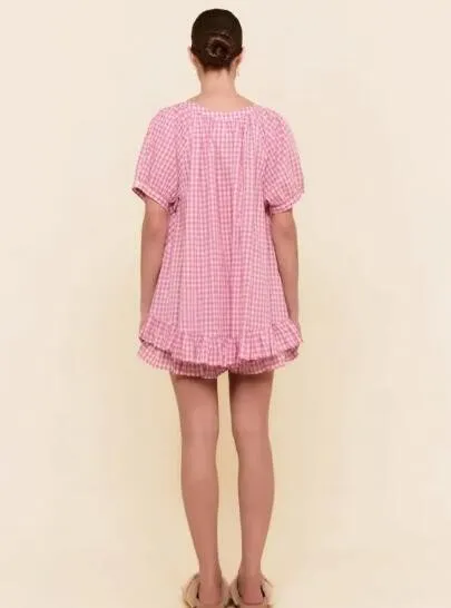 Miss Sparkling |Gingham Ruffle Pajama Set sold by Zulily product image thumbnail 4