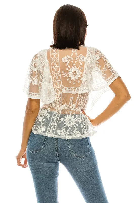 Lacey White Top sold by Zulily product image thumbnail 4
