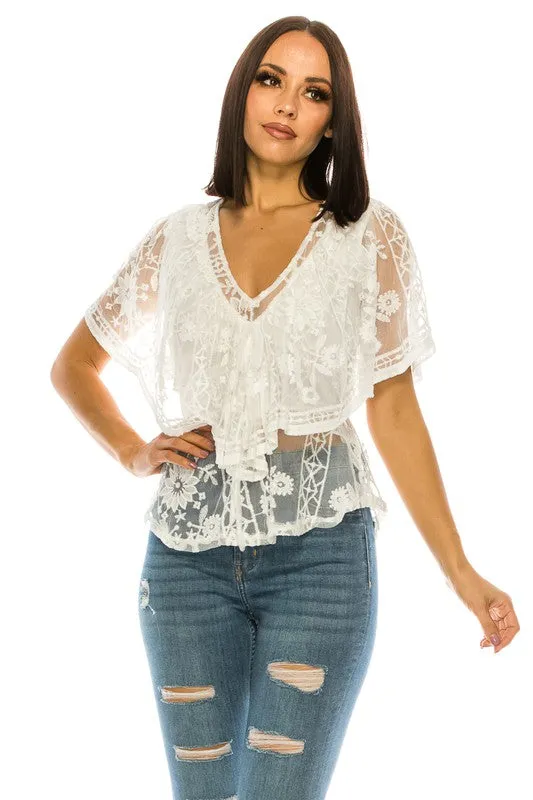 Lacey White Top sold by Zulily product image thumbnail 2