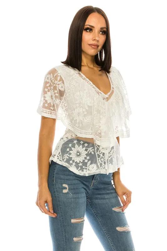 Lacey White Top sold by Zulily product image thumbnail 3