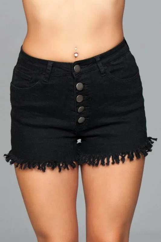 Fringed Button Up Shorts made by Zulily