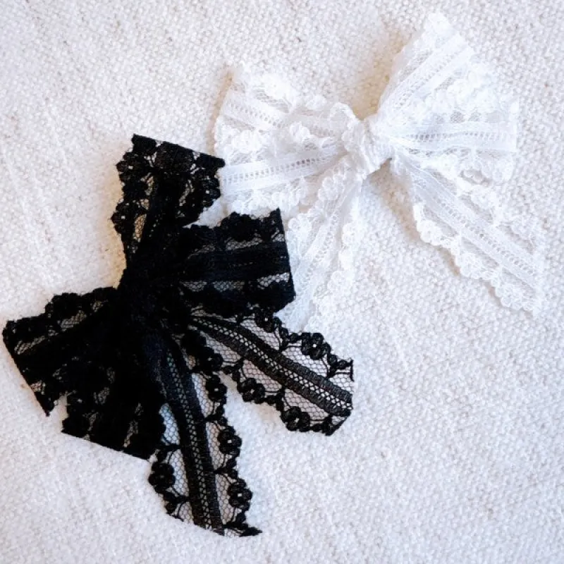 Ellison & Young | Lace & Grace Hair Clip Set (2-Piece Bow Clips) made by Zulily