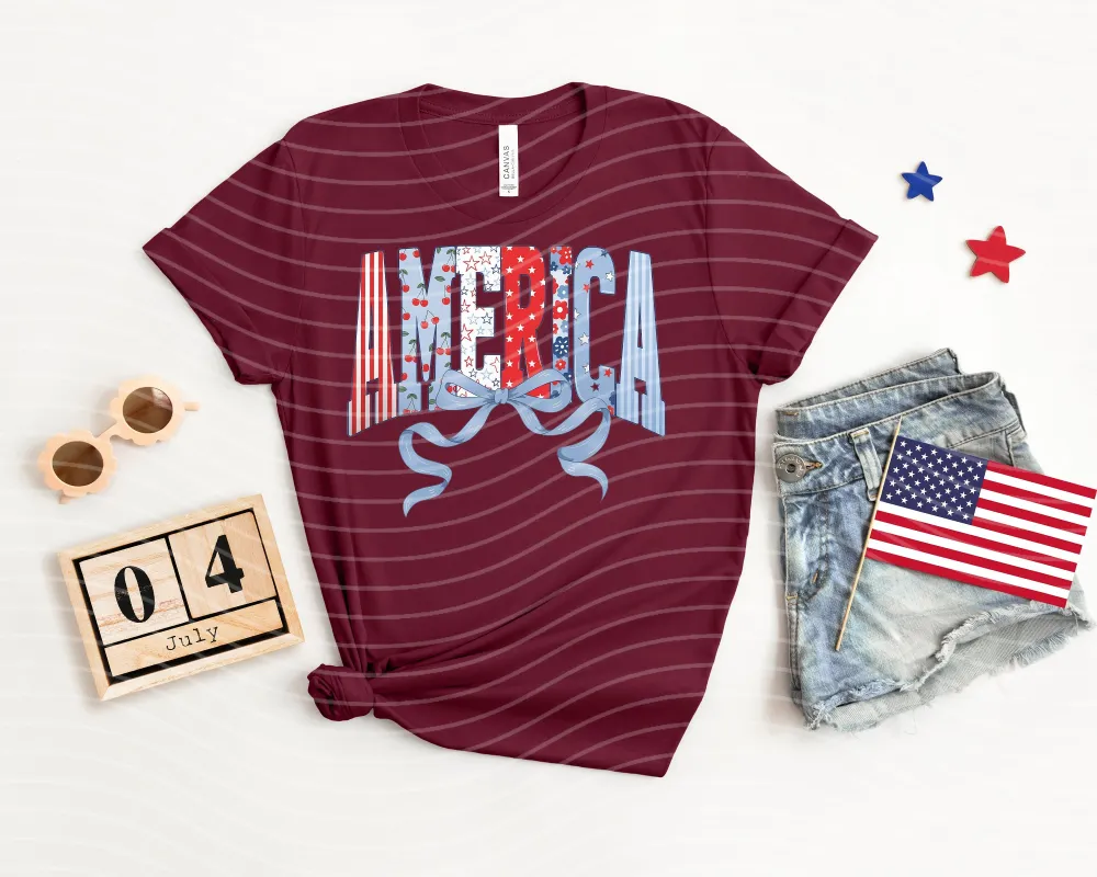 America Bow Graphic Tee made by Zulily