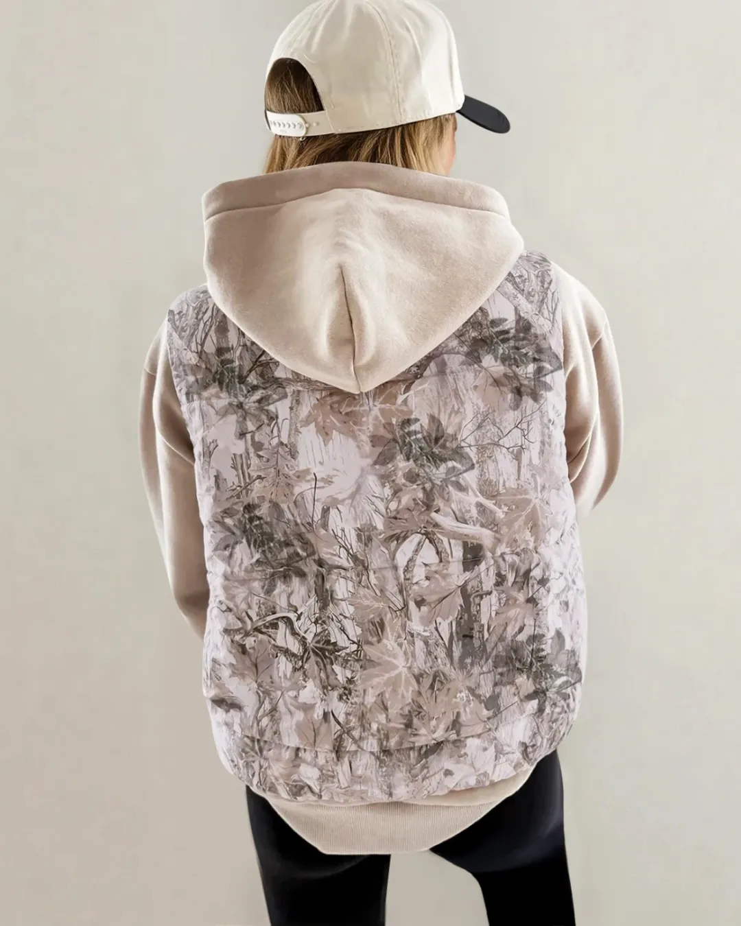 Tessa Camo Leaf Print Winter Puffer Vest - Camo sold by Zulily product image thumbnail 3