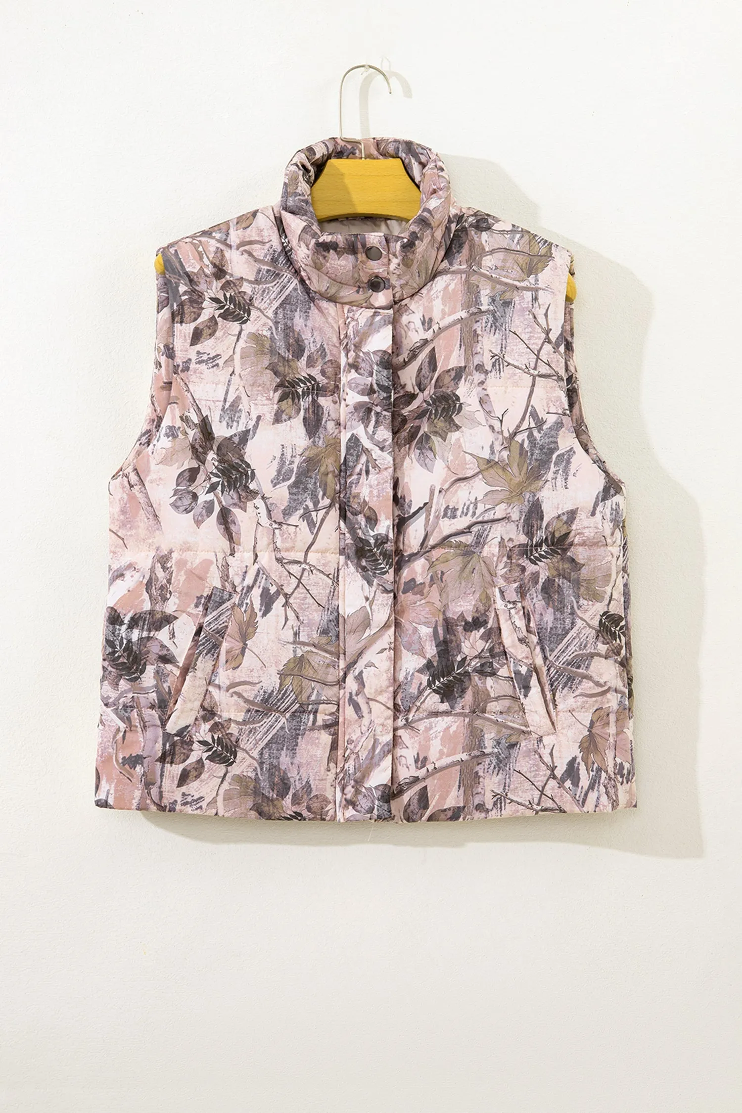 Tessa Camo Leaf Print Winter Puffer Vest - Camo sold by Zulily product image thumbnail 4