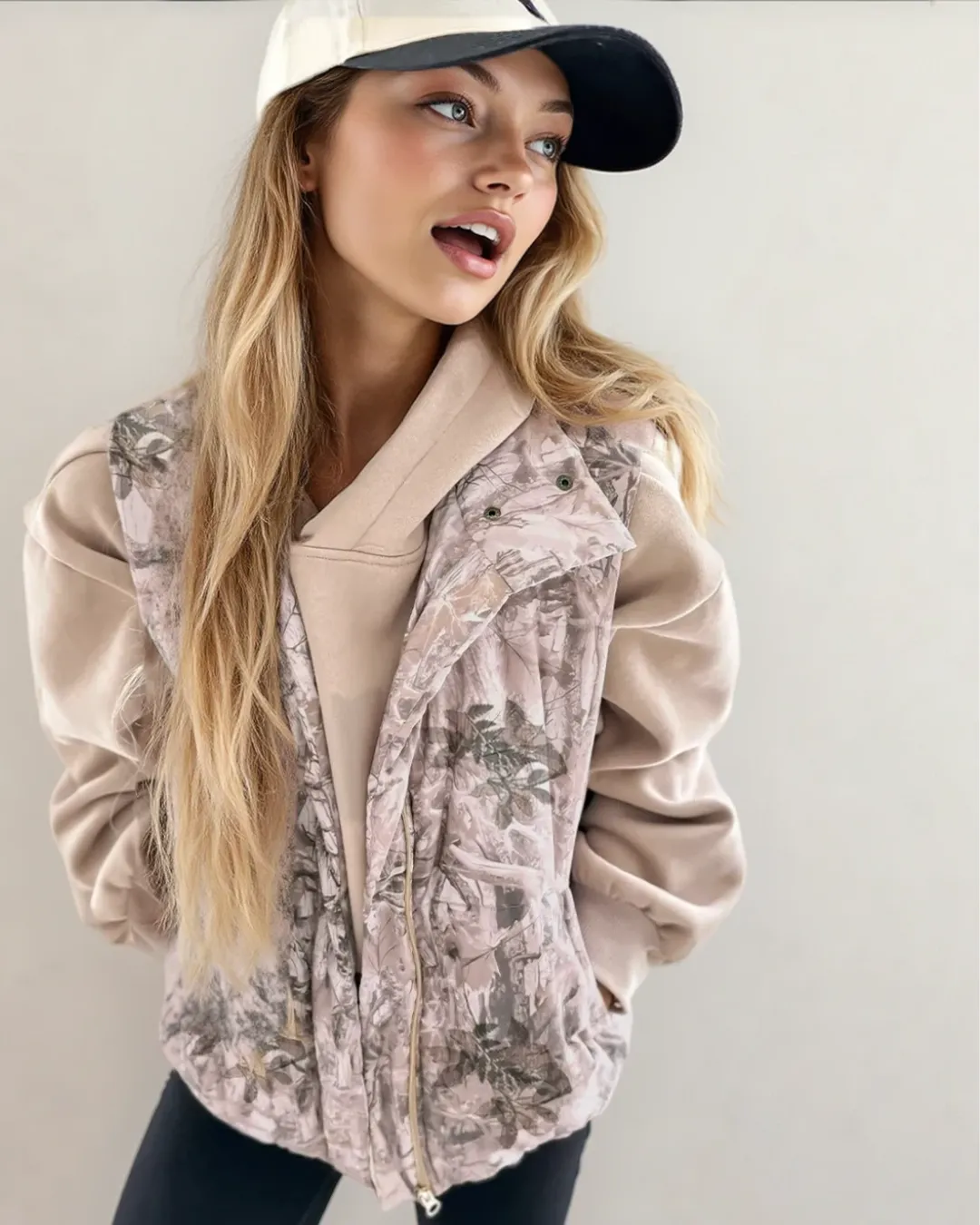 Tessa Camo Leaf Print Winter Puffer Vest - Camo sold by Zulily product image thumbnail 2