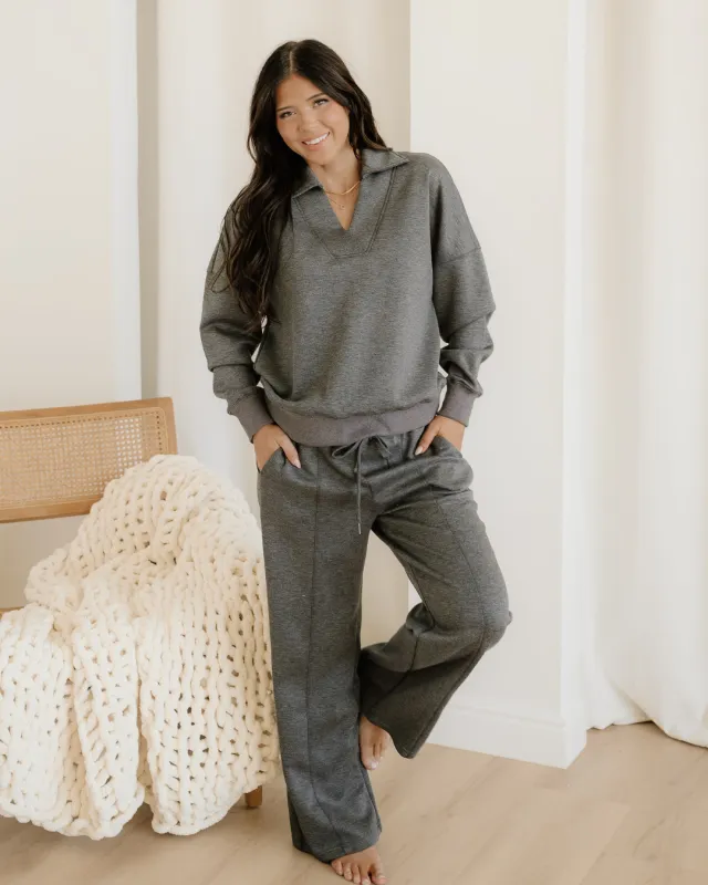 Sylvie Collared V Neck Pullover Sweatshirt Sweatpants Set made by Zulily